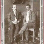 Л.В. Дрейер и Г.Д. Дубелир (слева-направо). 1908 г. РГАЭ. Ф. 240. Оп. 1. Д. 27. 