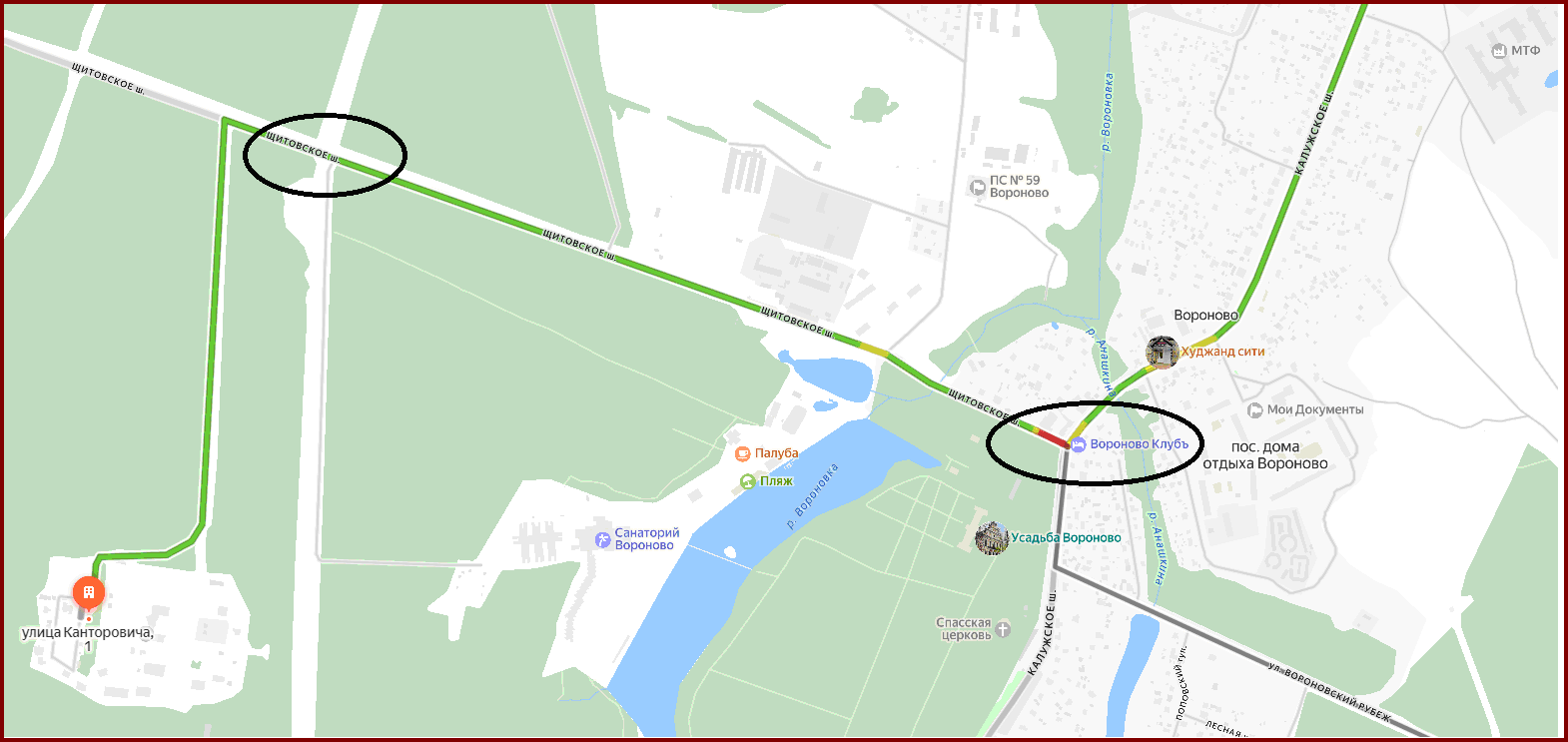 Схема проезда до Вороново Схема проезда до Вороново